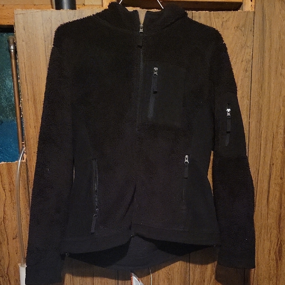 Women's Black Fleece Jacket Hoodie
